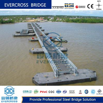 China Anti Corrosion Coatings Steel Floating Pontoon Bridge For Rivers for sale