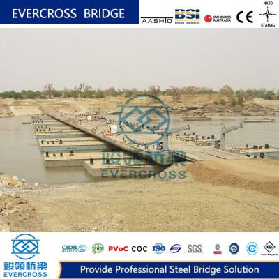 China Puente flotante militar flexible Puente peatonal temporal reutilizable en venta