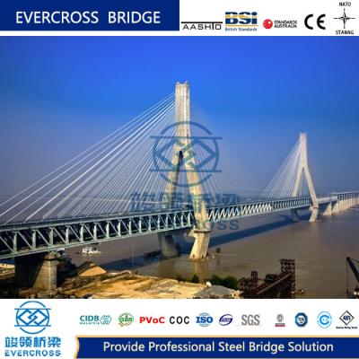 China Long Life Cable Straight Bridge Prefab Steel Bridges COC Certificate for sale