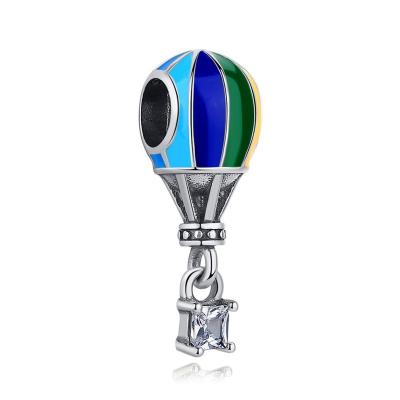 China Sterling Silver Accessories Colorful Drop Cute European Popular Luxury Oil Balloon Pendant Charms For Jewelry Making for sale