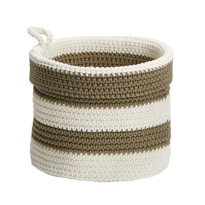 China New Product Factory Supplier Cotton Woven Basket Viable Custom High Quality Hot Selling Decorative Wit Folding Storage Baskets Rope for sale