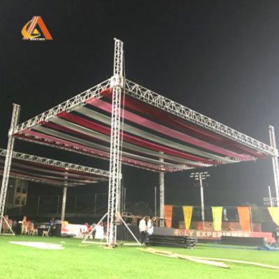 China Aluminum alloy 6082-T6/6061-T6 lighting event stage mobile stage truss system portable aluminum lighting covers for sale