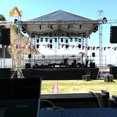 China Aluminum Alloy 6082/6061 Aluminum Alloy Stage Truss System Design Lighting LED Flat Panel Music Modular Stage for sale