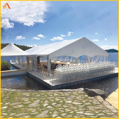 China Bohemian Style Aluminum Frame 1000 People Large Event Outdoor White Trade Show Tent With Glass Door for sale