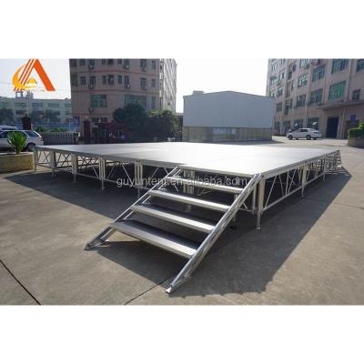 China Wedding Party Modular Aluminum Stage Lifting Stage Show Program Installed Strusses for sale