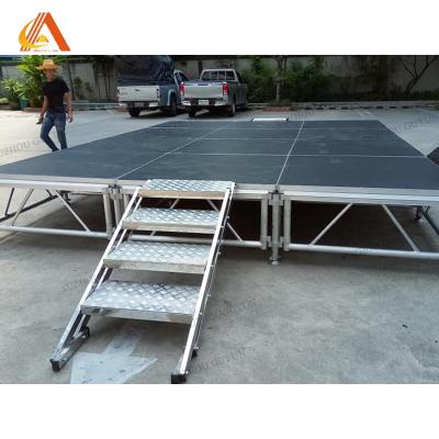 China Wedding Party Height Adjustable Aluminum Peach Frame Aluminio Stage Platform For Wedding Events for sale