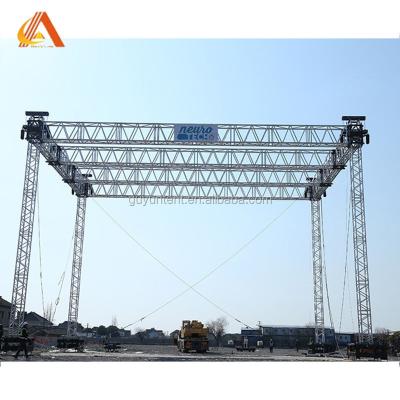 China 6082-T6/6061-T6 Aluminum Alloy Storage Building Double Crank Alu Video Wall Rack Video Wall Screen TV Truss For GJ for sale