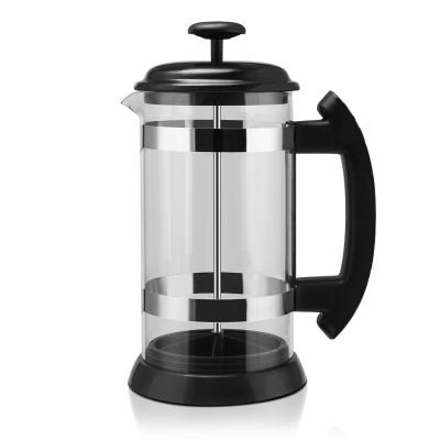 China Borosilicate Glass 1000ml 2-in-1 Coffee Tea Maker Portable Reusable Portable French Press Press for sale