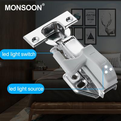 China Contemporary Wholesale Soft Narrow Hinge Light Cabinet Hinge Stainless Steel Cabinet Hinge With Led for sale