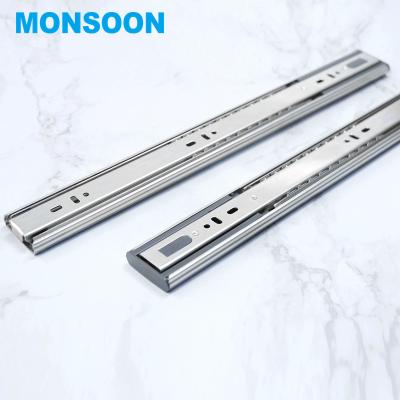 China Contemporary 35mm Drawer Slide Full Extension Side Heavy Duty Slide Channel Soft Narrow Rail for sale