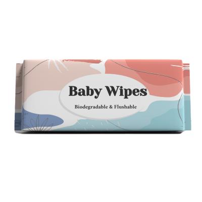 China Fast Shipping Disposable Pamper Baby Wipes Organic Baby Sensitive Degradable Wet Wipes Natural Cotton Hot Sale 60PCS Bags OEM GSM for sale