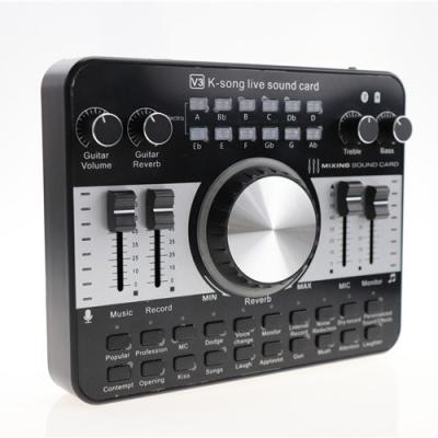 China American Native External Mobile Phone Computer Sound Card Metal Mixer Live Recording for sale