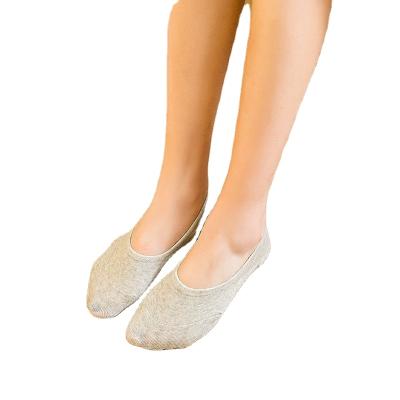 China Breathable Ultrathin Silicone Anti Slip Invisible Socks Women's Secret Bamboo Socks Design for sale