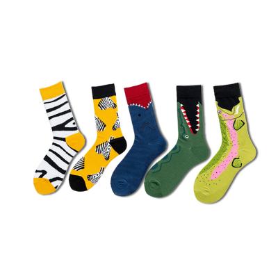 China Wholesale Custom Men's Women's Fun Novelty Colorful Happy Dress Socks Antibacterial, Cotton Socks for sale