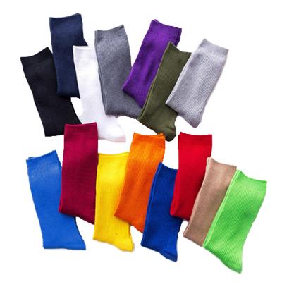 China Wholesale Breathable Tube Women Socks Double Needle Deep Bars Solid Color Cotton Women's Cotton Customized Street Fashion Socks for sale