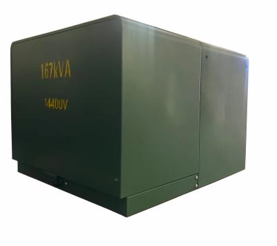 China 167KVA 1 Phase Oil Type Transformer pad mount 24940V 14400V for sale