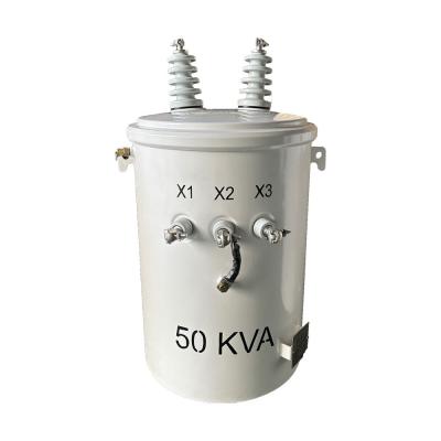 China 50kva Single Phase Power Pole Transformer Step Down Electrical Transformers for sale