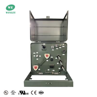 China Single Phase Pad Mounted Transformer Liquid Filled 100Kva 12470GrdY/7200 DOE 2016 Efficiency Ratings for sale