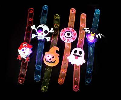 China Popular Halloween Glow Flash Luminous Watch Bracelet LED Wrist Band Cartoon Toy Party Props for sale