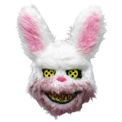 China Fun Halloween Party Props Christmas Cosplay Costume Mask Rabbit Bear Horror Plush Bloody Mask for sale