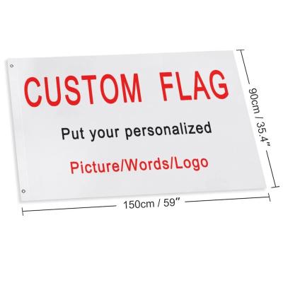 China 3x5 Reusable Custom Fast Delivery Flag 90x150cm Polyester Oxford Printing Parade Cheer Flag for sale