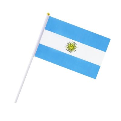 China Argentina AR Hand Flag Reusable Custom All Country National Flag Parade World Cup Sporting Events 2022 Flags for sale