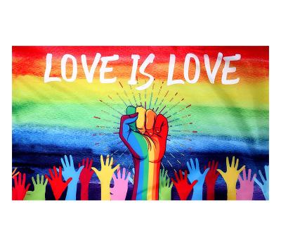 China Custom 3x5ft printed polyester bar fly rainbow progress flag stability lgbt flag parade peace any size any color for sale