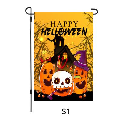 China Wholesale Outdoor Advertising Display Yard Flags Sublimation Christmas Halloween Garden Flag Double Sided for sale