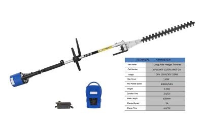 China 600mm 1KW Battery Lightweight Long Reach Telescopic Hedge Trimmer Cordless for sale