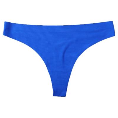 China Breathable Women No Show Microfiber Seamless T-back Low Rise Thong Underwear Ladies Girl Panties for sale