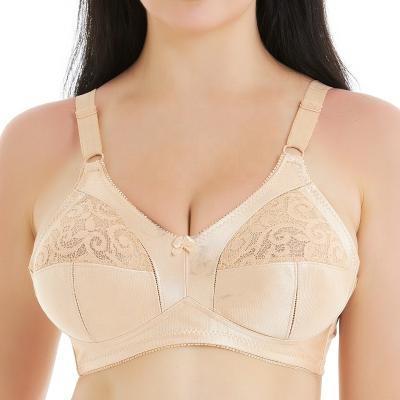 China 34-44 wholesale breathable plus size full cup bra thin cup plus no steel ring anti-sag receiving sexy lingerie woman for sale