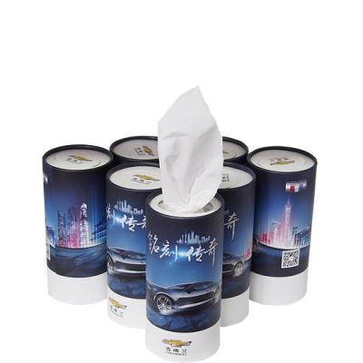 China China Supplier High Standard Eco-friendly Tube Cylinder Box Eco-friendly Paper Tissue For Car for sale