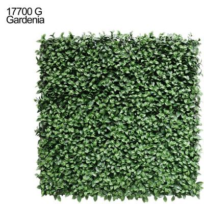 China Easily Assembled Vertical Artificial Gardenia Leaf Decor Green Walls for sale