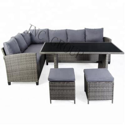 China Home Or Outdoor Alliance Garden Rattan Furniture Sets With Outdoor Ottoman Sofa for sale