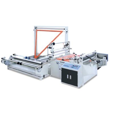 China Automatic Side Sealing Plastic PE PP OPP Film Roll To Roll Folding And Rewinding Machine for sale