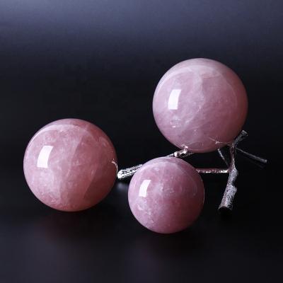 China Wholesale Rose Quartz Sphere Dark Pink Crystal Ball Craft Crystal from Europe for sale