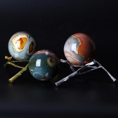 China Full Color Jasper Ball Real Natural Decorative Crystal Balls Europe Large Crystal Balls for sale