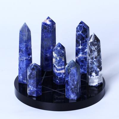 China Wholesale Sodalite Trick Wand Europe Bulk Gemstone Wand Crystal Point For Healing for sale