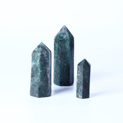 China Europe Green Strawberry Quartz Point Green Strawberry Tower Crystal Point for sale