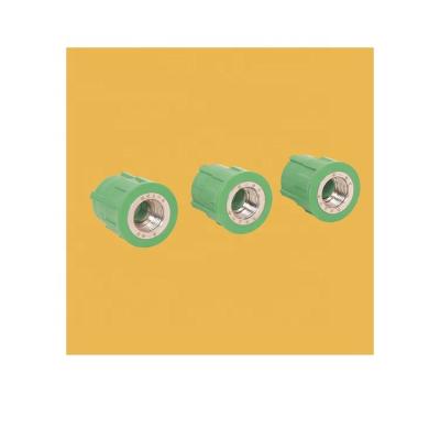 China Female Threaded Irrigation PPR Coupling Easy To Install Pipe Fitting Green With Name for sale