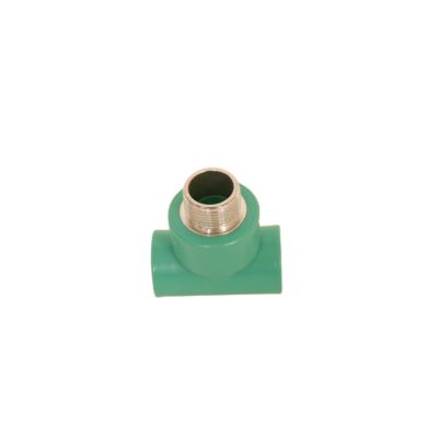 China Irrigation Ppr Male Threaded Tee Plastic Pipe Threaded Screw Insert Fitting Connector for sale