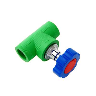 China Irrigation PPR Stop Valve Insert Good Quality Ppr Pipe Fitting Brass Stopcock Valve for sale