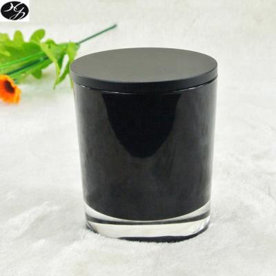 China Luxury Transparent Gray Diamond Decorative Button Candle Glass Jars With Decorative Metal Lids for sale