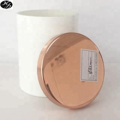 China Non Spill Sealed Metal Lids For Candle Glass Jars Copper Candle Lids for sale