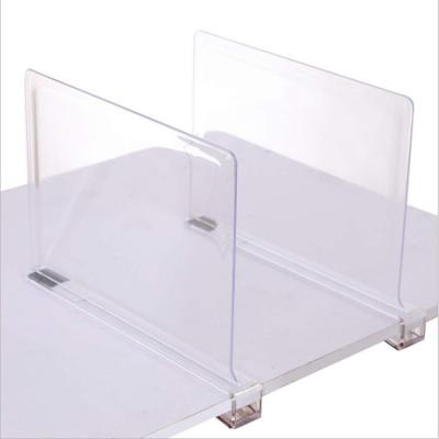 China Easy Installation Plastic Supermarket Shelf Divider And Shelf Lifter With Different Length for sale