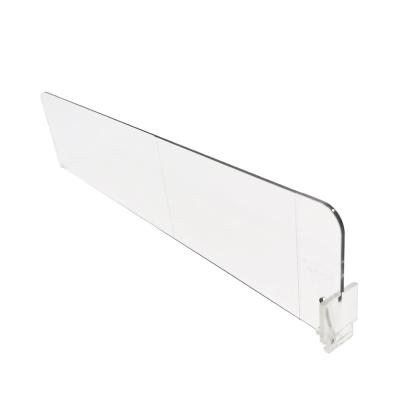 China Manufacture Easy Installation Supermarket Plastic POP Clear T Form PVC Shelf Divider for sale