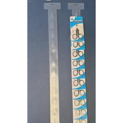 China Free sample supermarket or store plastic pp hanging display clip strips for supermarket shelves for sale