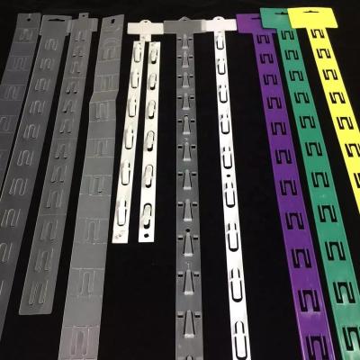 China Supermarket or store free sample custom new product supermarket display plastic hanging clip strip for retail for sale