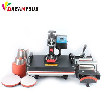 China Personalized Custom Combination Transfer Heat Press Printing Best 8in1 Sublimation T-shirt Heat Press Machine for sale