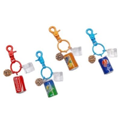 China S1054 Cute Animal Creative Doll Drink Key Chain Cola Box Keychains Accessories Men And Women Car Bags Pendant Keyring DIY Accessories Gifts for sale